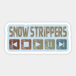 Snow Strippers Control Button Sticker